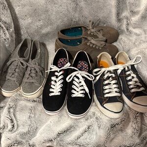 Last Call!
Bundle of 4 pair of Sneakers with Canvas Uppers and Rubber Soles